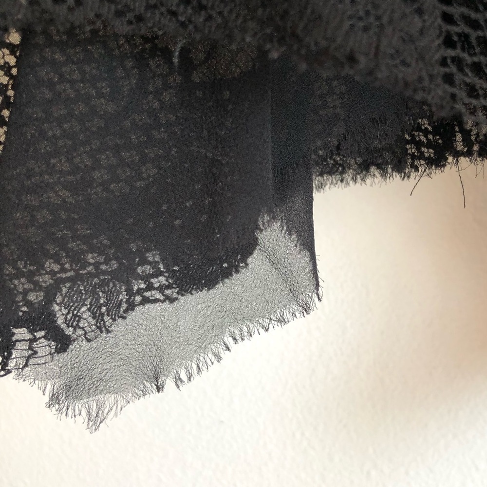 Ralph Lauren Black Label Floral Lace Handkerchief Hem Skirt Size 10 - Picture 5 of 11